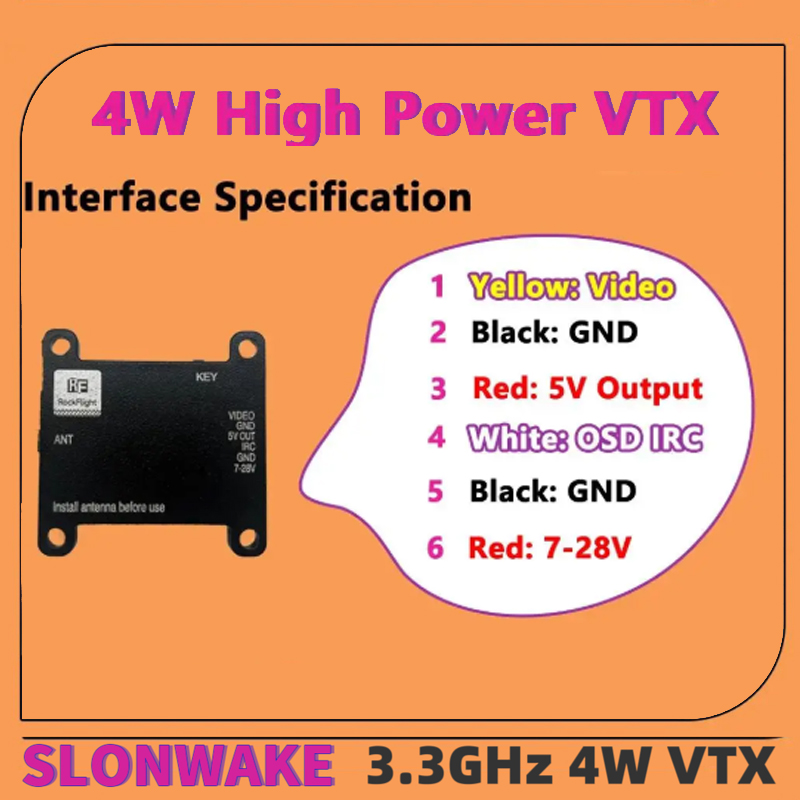 SLONWAKE FPV 3.3G 16CH 4000mW  - Drone Rc Receiver And Transmitter review and price