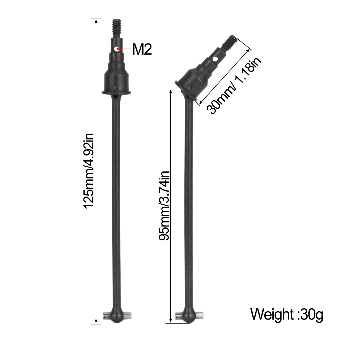 2Pcs Hard Steel Front Rear CVD - Rc Crawler Axle Parts review and price