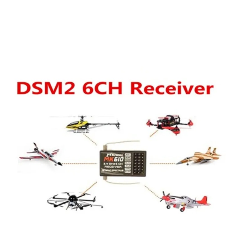 DSM2 MK610 AR6100 2.4G 6CH RC  - Drone Rc Receiver And Transmitter review and price