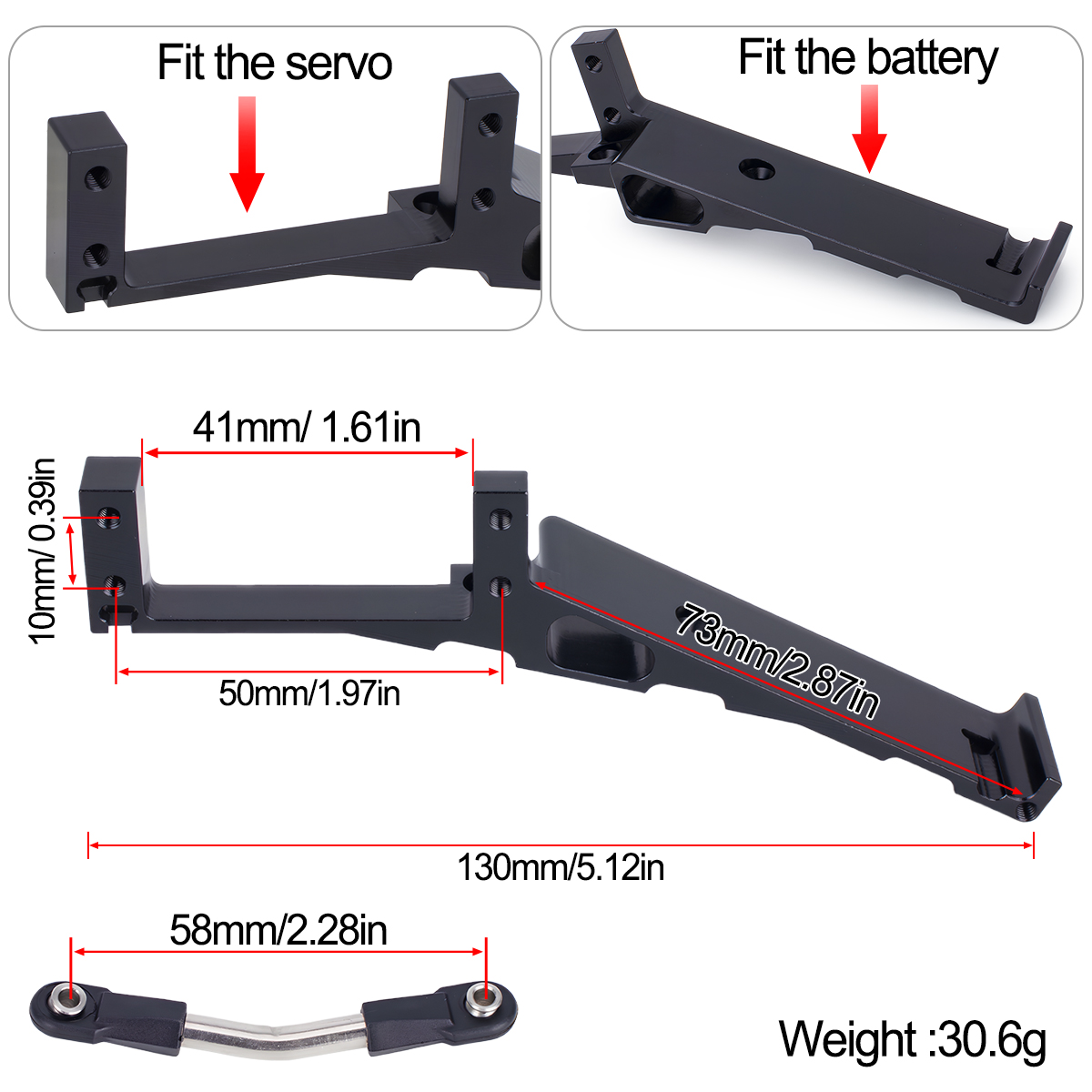 1Pcs Aluminum Alloy Servo and  - Rc Crawler Axle Parts review and price