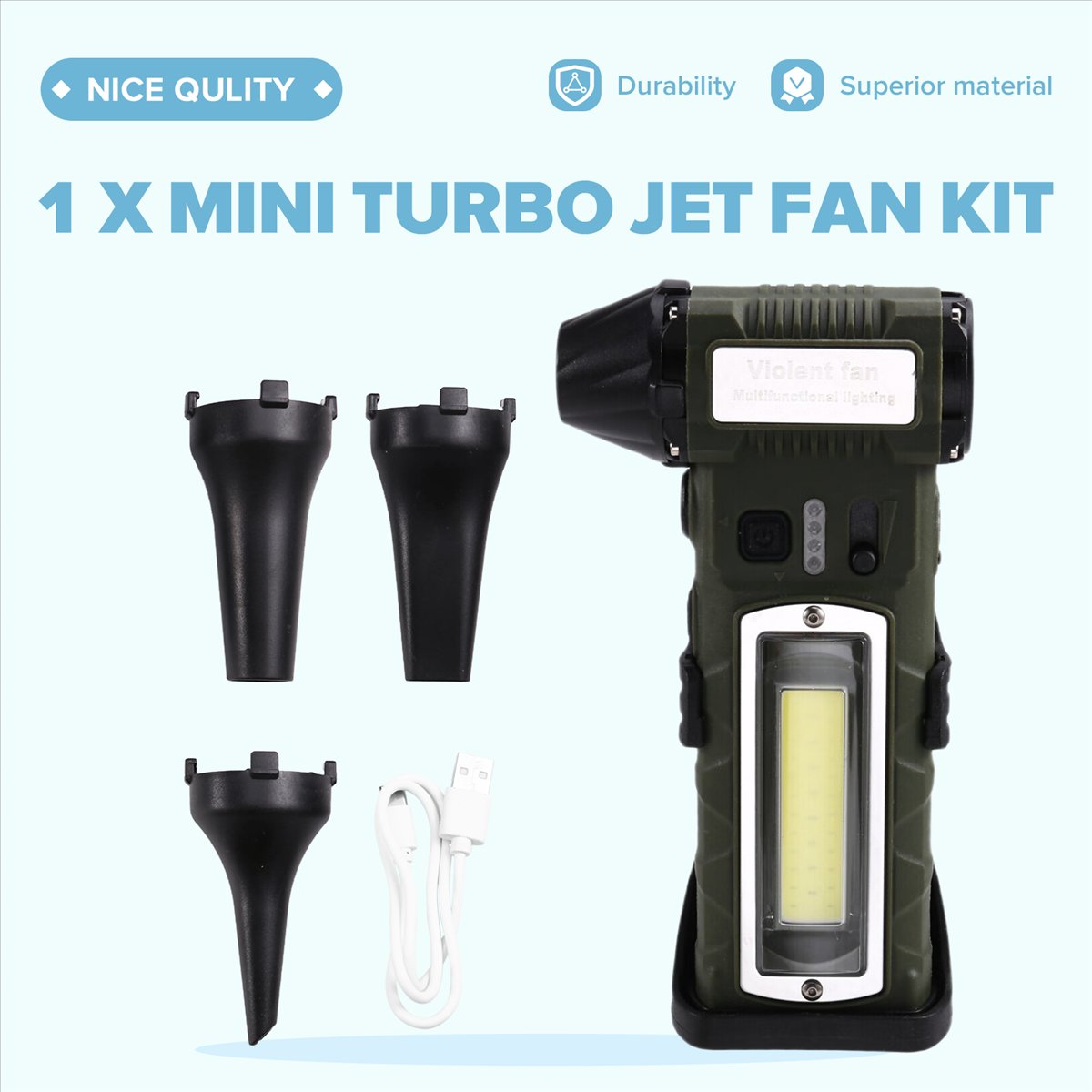 AT59 Handheld Turbo Jet Fan wi - Brushless Motor review and price