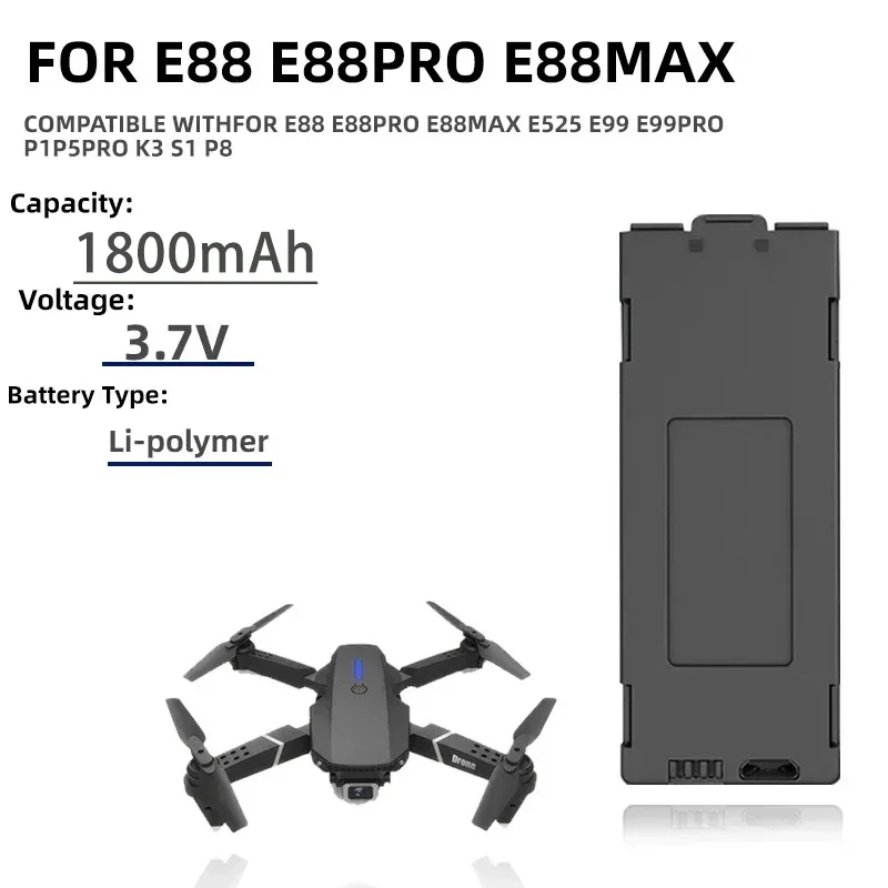1-10pcs E99 Pro Drone Battery  - Drone Rc E88 Pro review and price