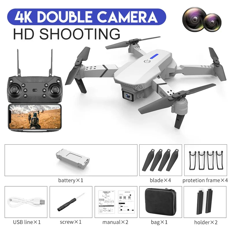 E88 ProIntelligent Folding Dro - Rc Drone E88 review and price