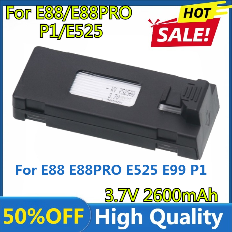 E88 Battery 3.7V 2600mAh Lipo  - Drone Rc E88 Pro review and price