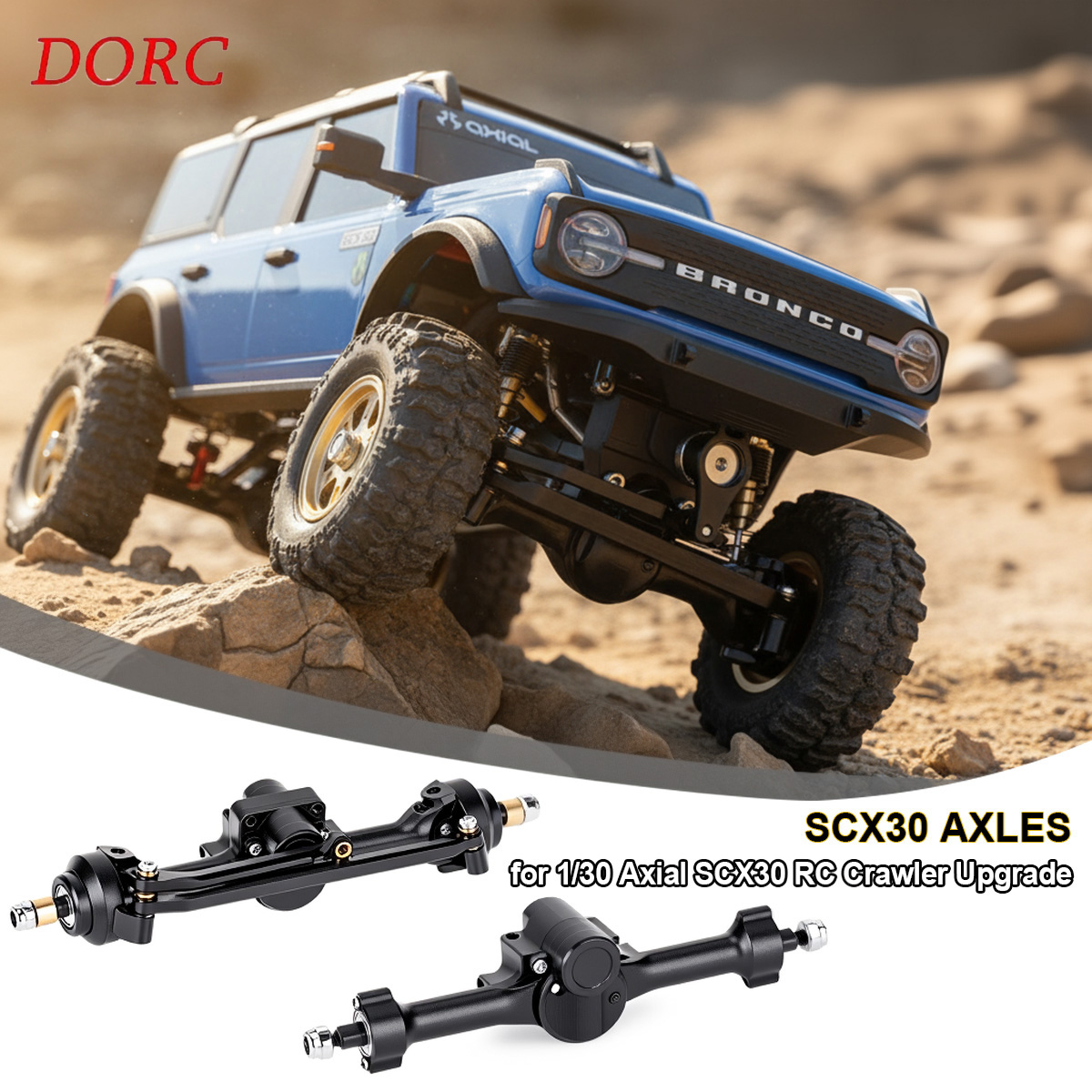 SCX30 1/30 +5mm Aluminum Front - Rc Crawler Axle Parts review and price