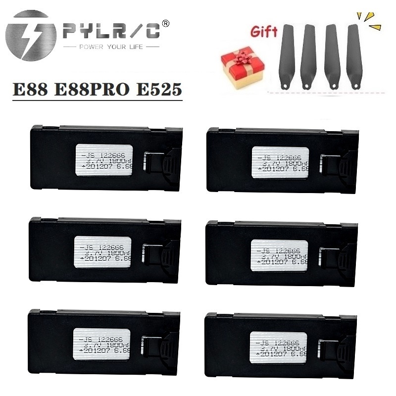 1/2/3/5/10Pcs 3.7V 1800Mah RC  - Drone Rc E88 Pro review and price