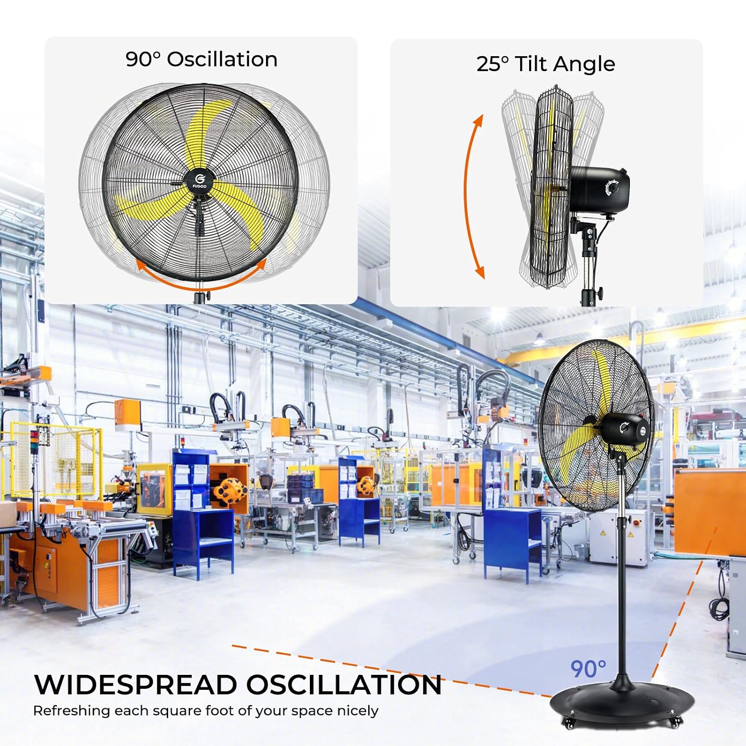 24'' Outdoor Oscillating Pedes - Brushless Motor review and price