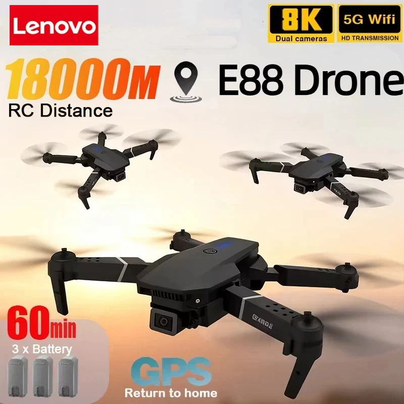 Lenovo New E88 Pro WIFI FPV Dr - Drone Rc E88 Pro review and price