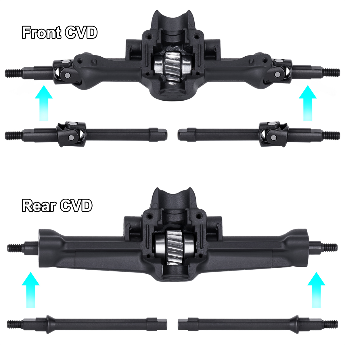 4Pcs Steel Front Rear Axle CVD - Rc Crawler Axle Parts review and price